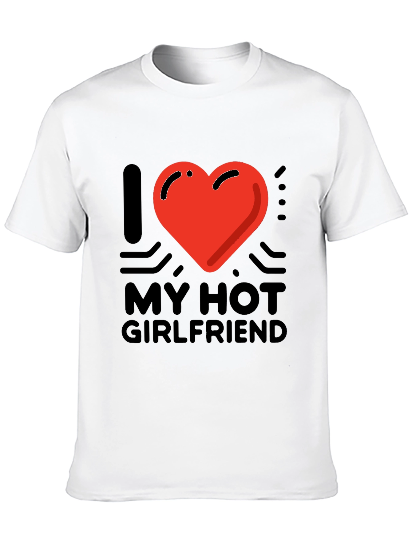 I Heart My Hot Girlfriend Graphic Tee - Black