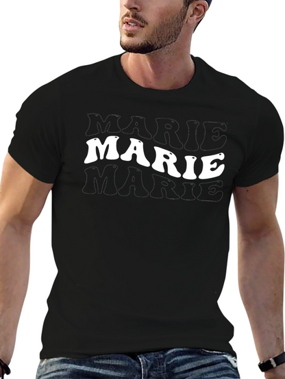 Marie Text Black T-Shirt