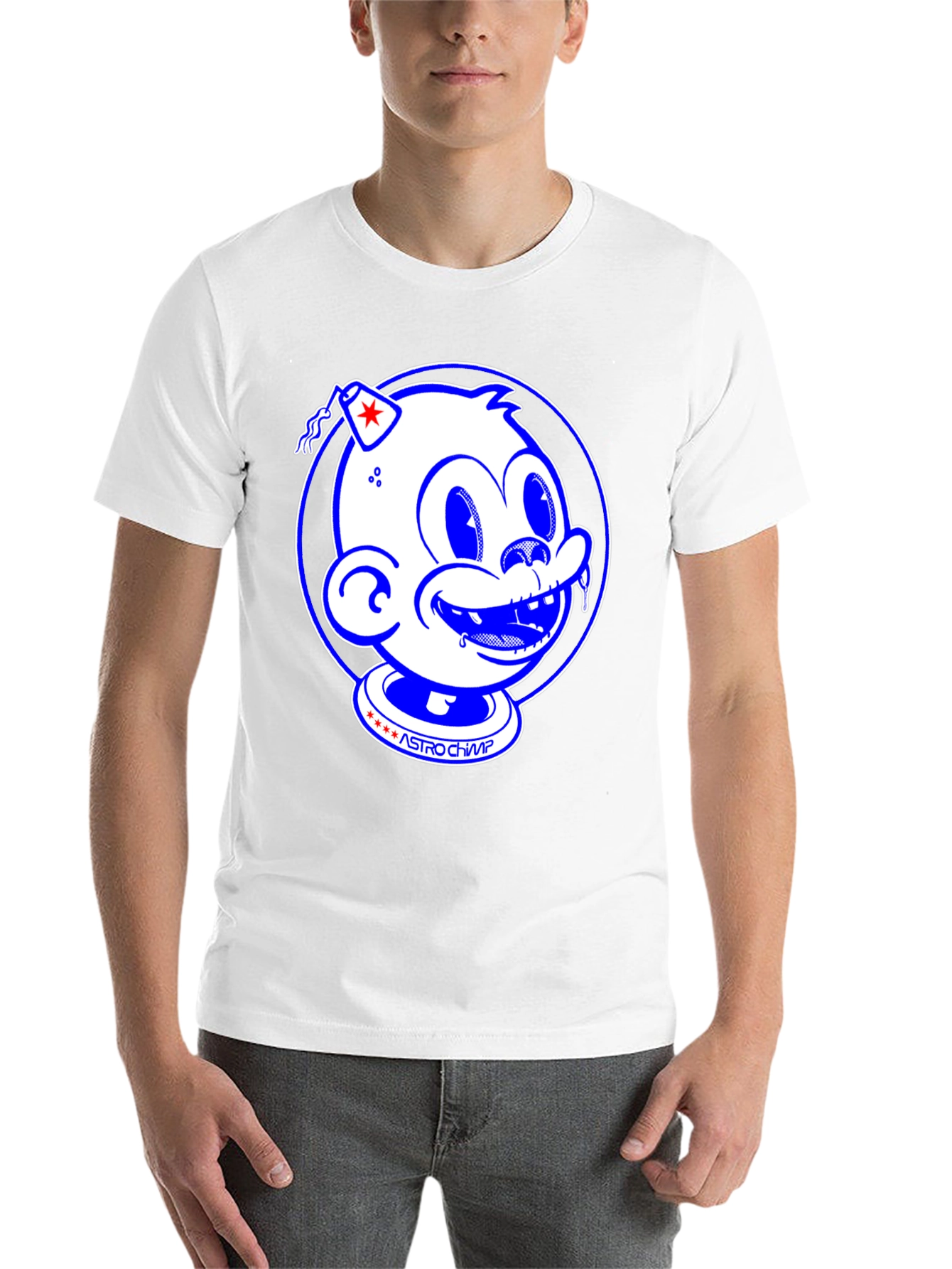 Astro Chimp Graphic Tee - Retro Style