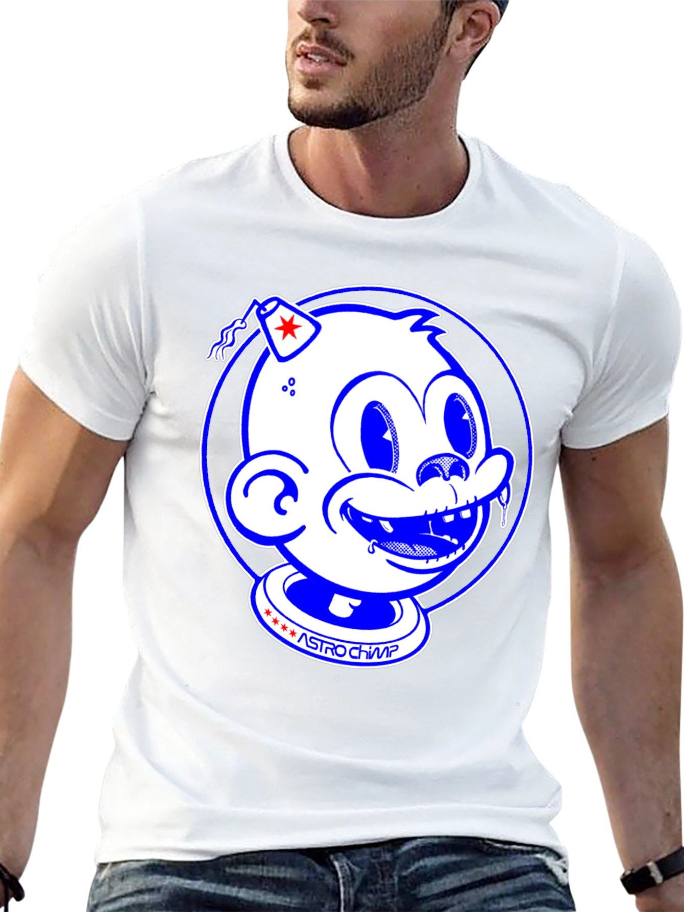 Astro Chimp Graphic Tee - Retro Style