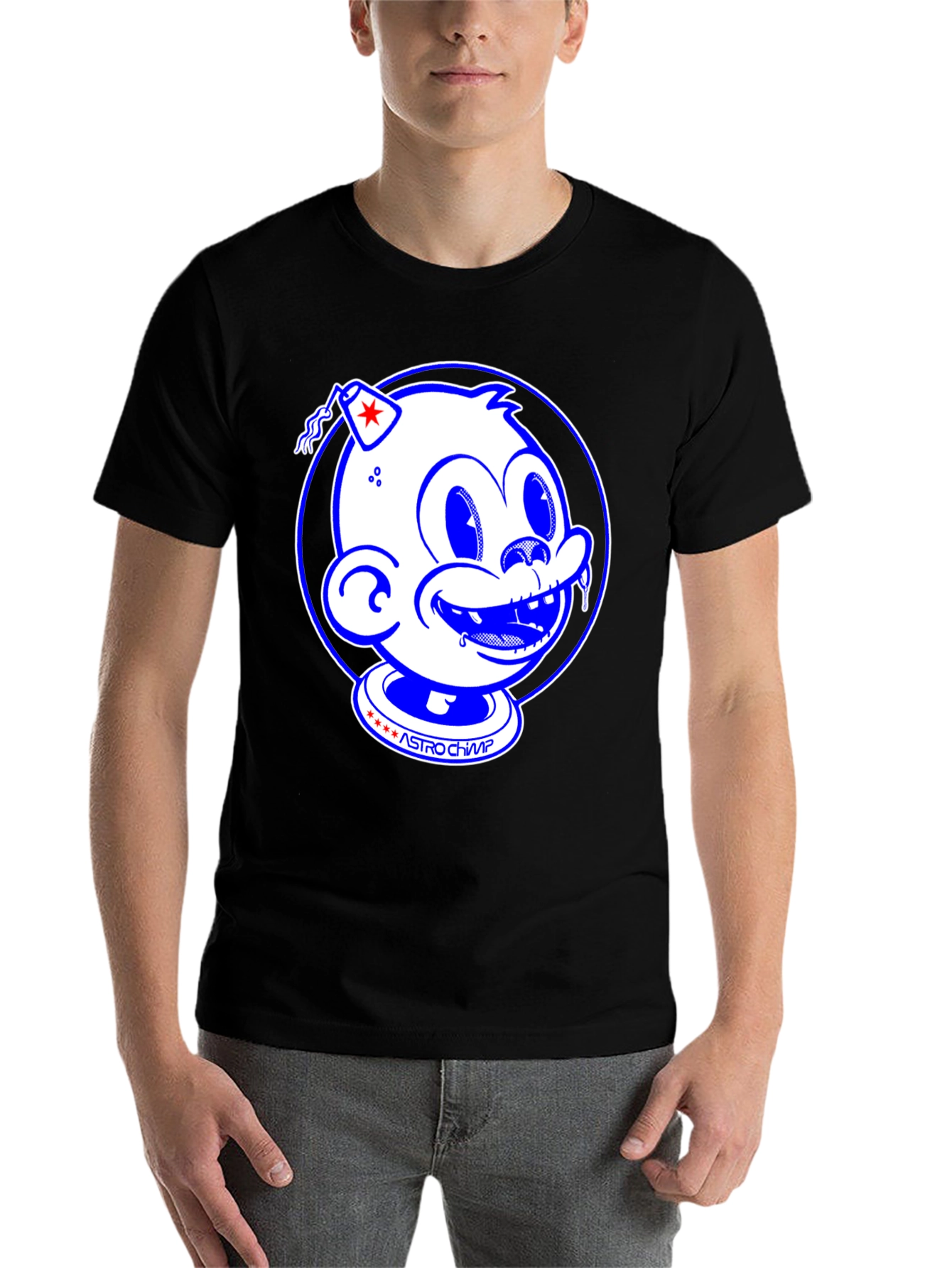 Astro Chimp Graphic Tee - Retro Style