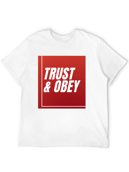 Trust & Obey Graphic Tee - Black Cotton T-Shirt