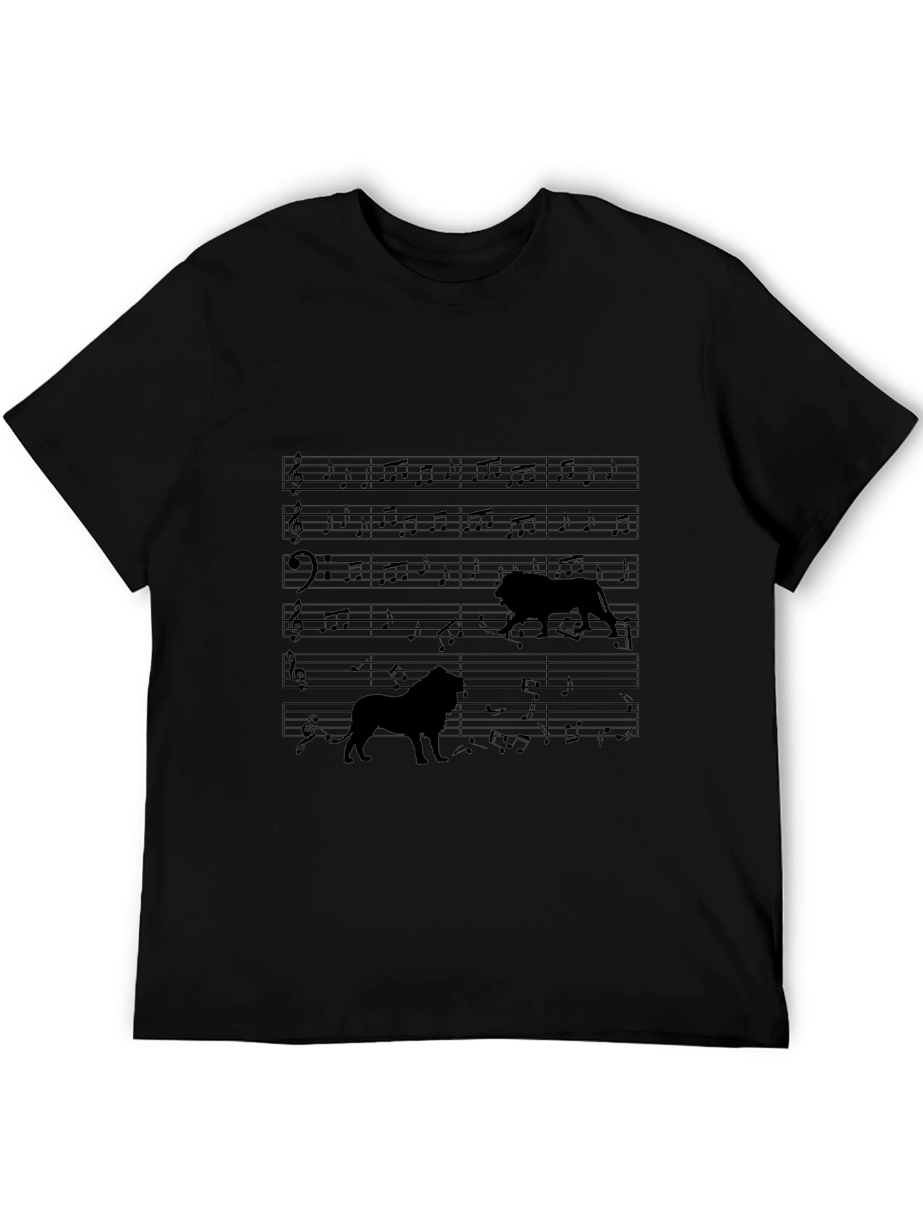 Lion Music Tee - Unique Graphic T-Shirt