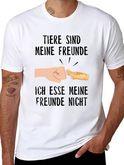 Vegan Humor T-Shirt - Tiere Sind Meine Freunde