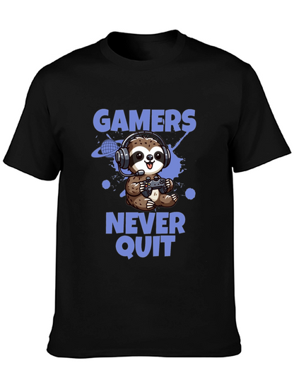 Gamer Sloth T-Shirt - Never Quit Tee