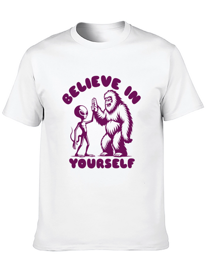 Believe In Yourself Alien Bigfoot T-Shirt