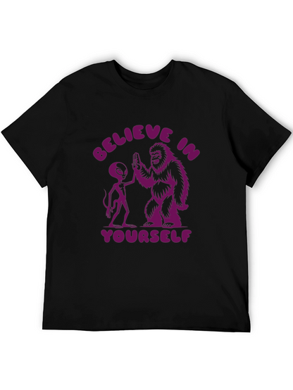 Believe In Yourself Alien Bigfoot T-Shirt