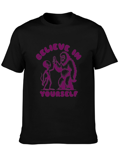 Believe In Yourself Alien Bigfoot T-Shirt