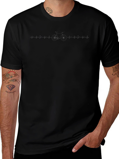Heartbeat Biker Black T-Shirt