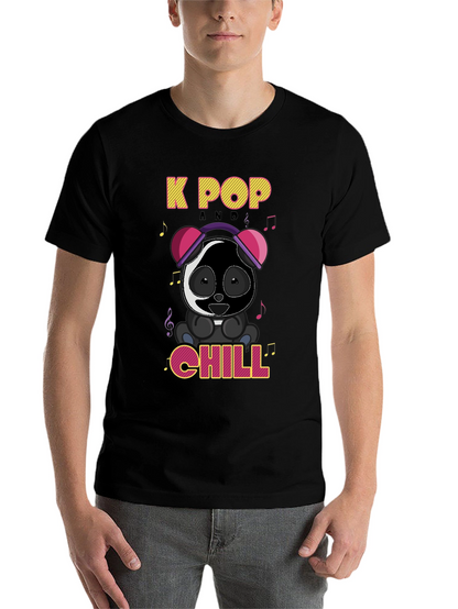 K-Pop Panda Chill Graphic T-Shirt