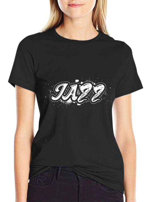 Jazz T-Shirt - Black Crew Neck Tee for Music Lovers