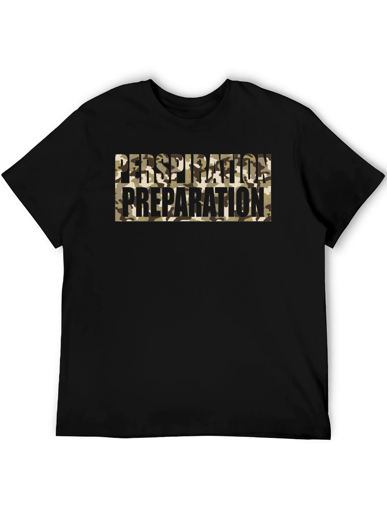 Perspiration Preparation Camo Graphic Tee