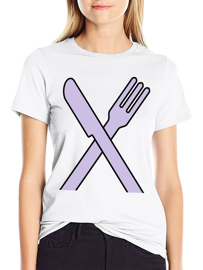 Fork and Knife Graphic Tee - Black