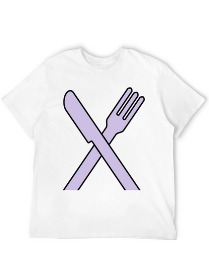 Fork and Knife Graphic Tee - Black