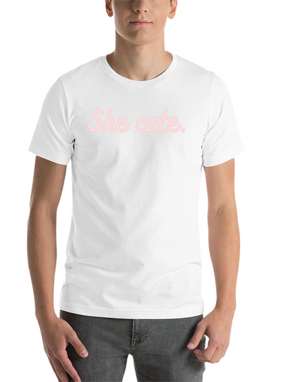She Cute Graphic Tee - Black Casual T-Shirt