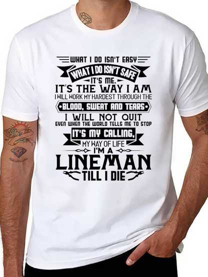 Lineman Pride T-Shirt - Black