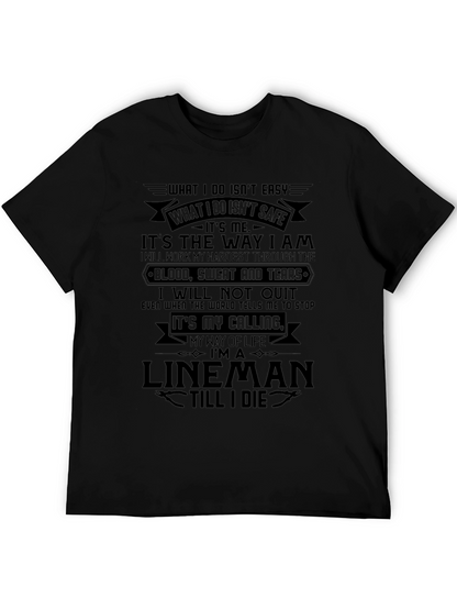 Lineman Pride T-Shirt - Black