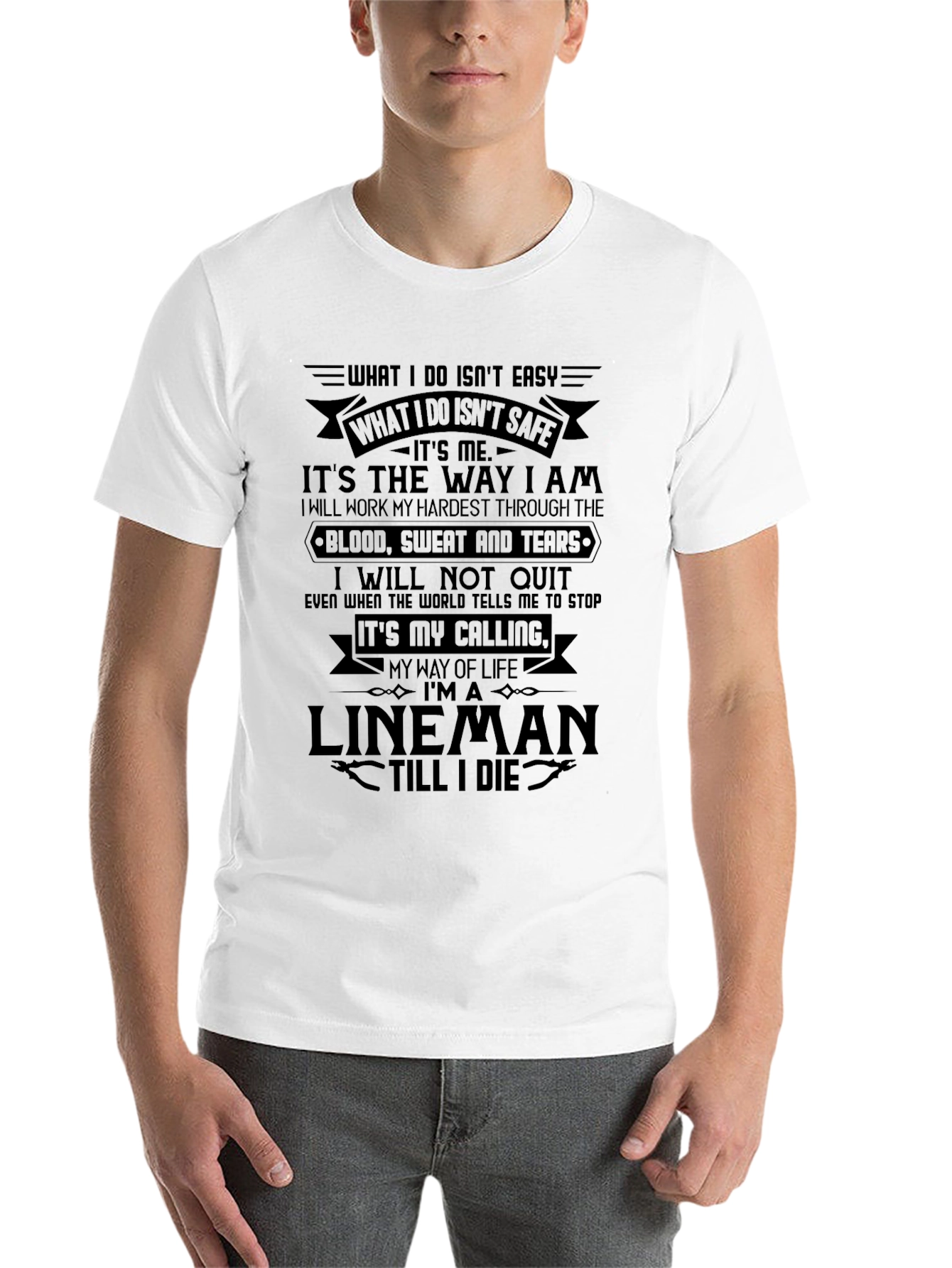 Lineman Pride T-Shirt - Black