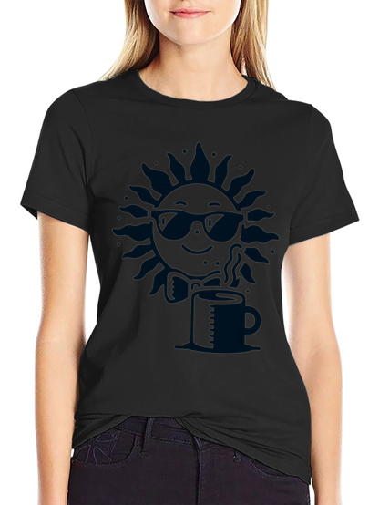 Cool Sun Coffee Tee - Stylish Graphic T-Shirt