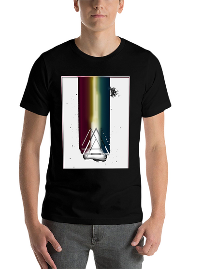 Abstract Graphic Tee - Black Cotton Blend