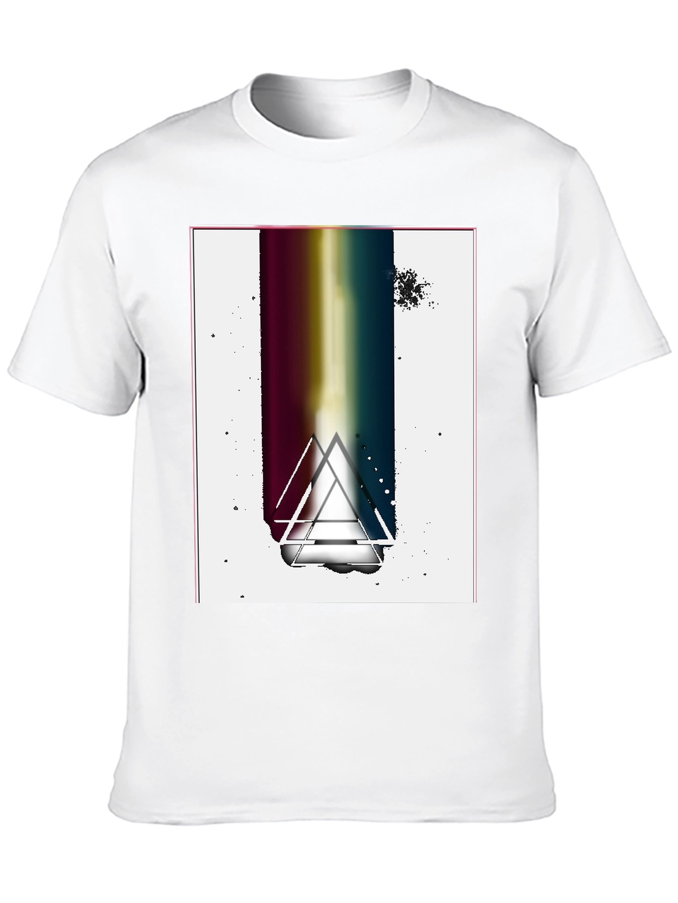 Abstract Graphic Tee - Black Cotton Blend