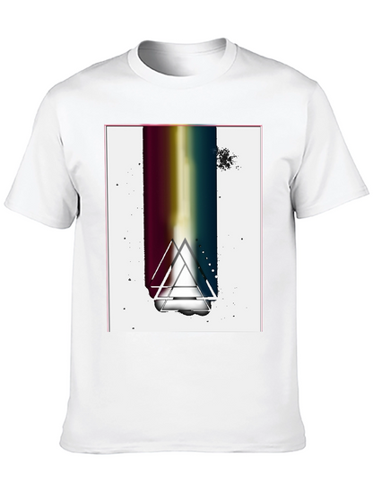 Abstract Graphic Tee - Black Cotton Blend