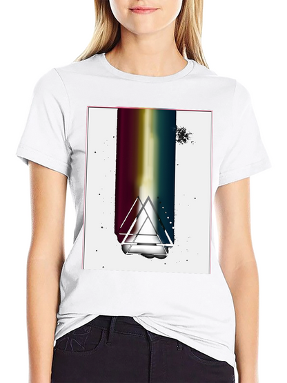 Abstract Graphic Tee - Black Cotton Blend