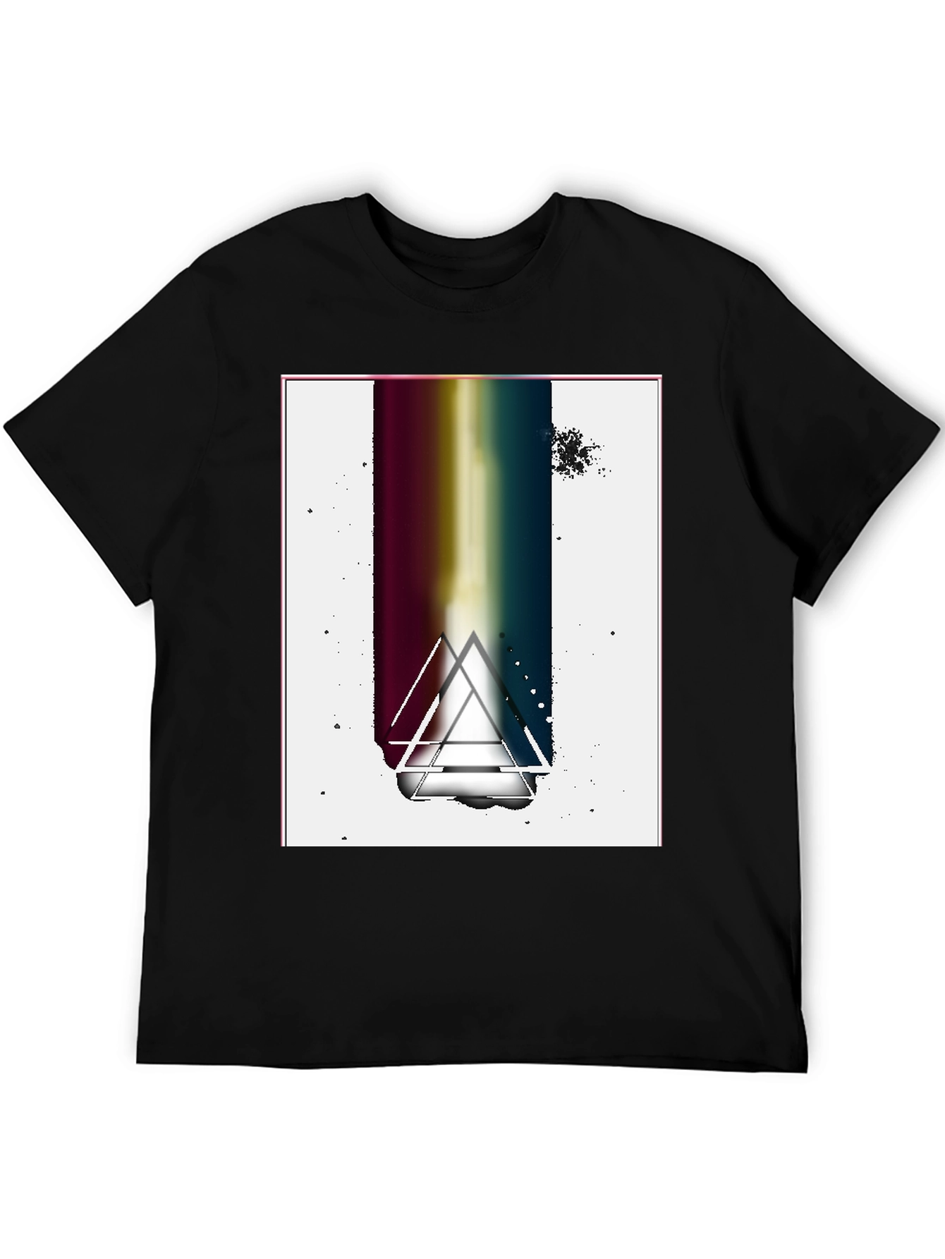 Abstract Graphic Tee - Black Cotton Blend