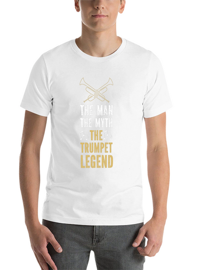 The Man The Myth Trumpet Legend Black T-Shirt