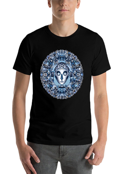 Robot Face Graphic Tee - Steampunk Style