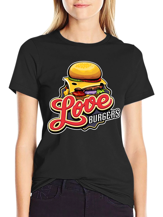 Love Burgers Graphic T-Shirt - Black
