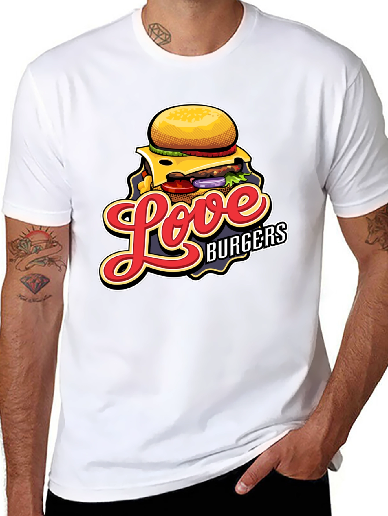 Love Burgers Graphic T-Shirt - Black