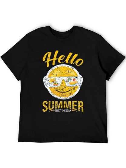 Hello Summer Graphic T-Shirt - Enjoy & Relax