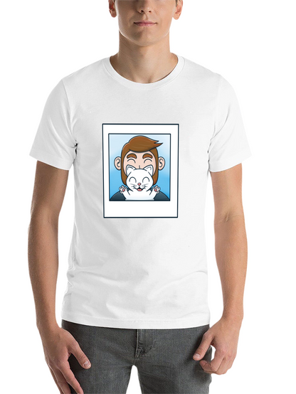 Mans Black Graphic T-Shirt - Cat Lover