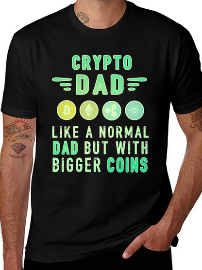 Crypto Dad T-Shirt Bitcoin Lover Tee