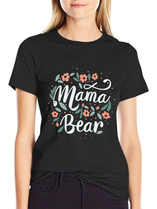 Mama Bear Floral Graphic Tee - Comfort & Style
