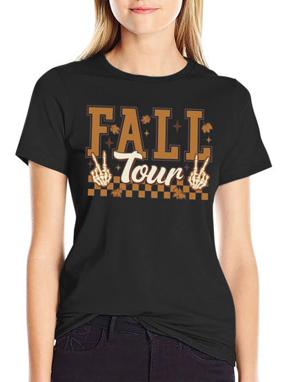 Fall Tour Skeleton Peace Sign T-Shirt