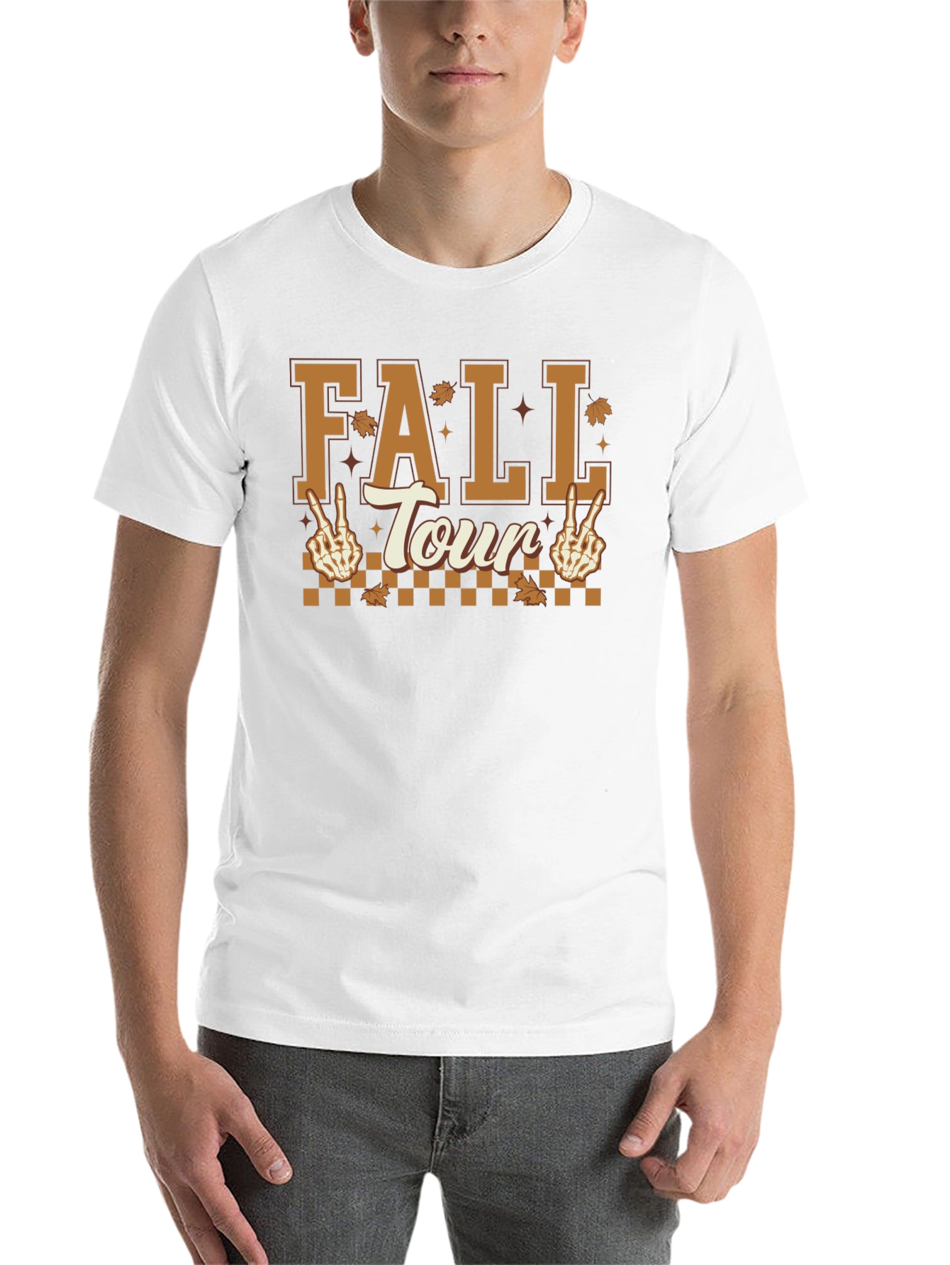 Fall Tour Skeleton Peace Sign T-Shirt