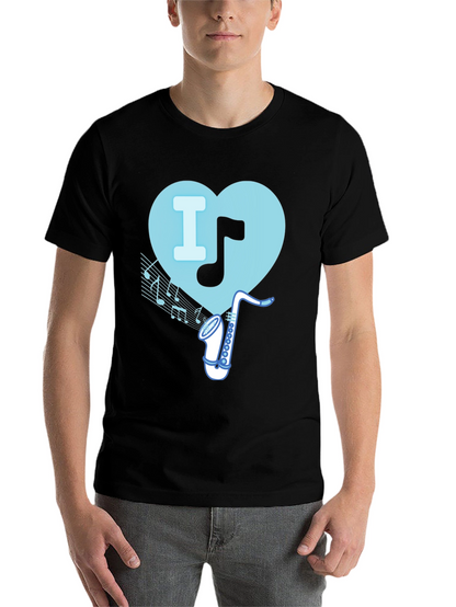 I Heart Saxophone T-Shirt - Music Lover Tee