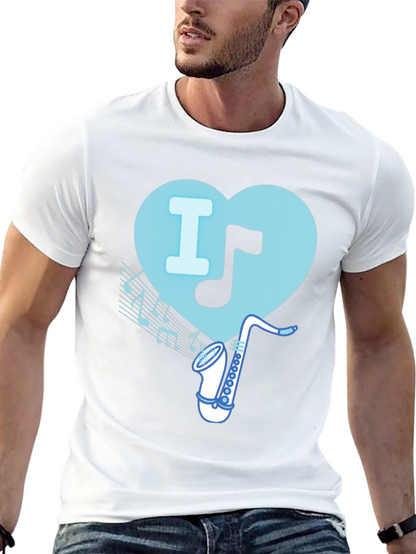 I Heart Saxophone T-Shirt - Music Lover Tee