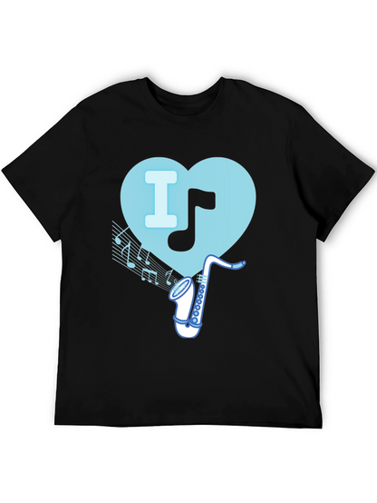 I Heart Saxophone T-Shirt - Music Lover Tee