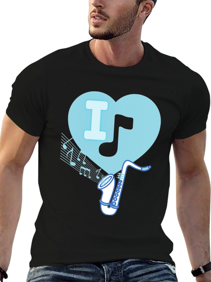 I Heart Saxophone T-Shirt - Music Lover Tee