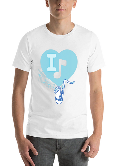 I Heart Saxophone T-Shirt - Music Lover Tee