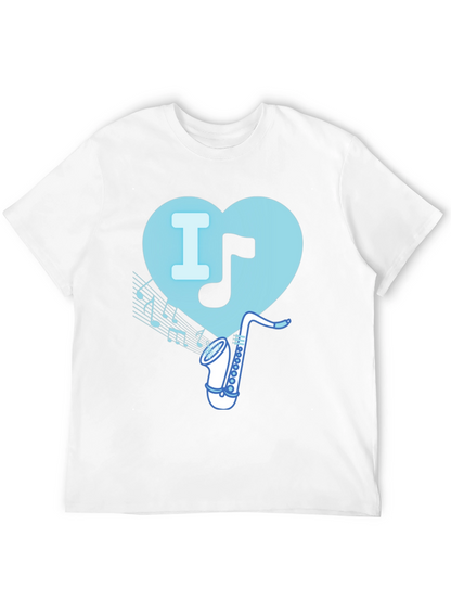 I Heart Saxophone T-Shirt - Music Lover Tee