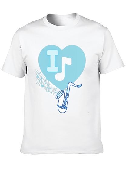 I Heart Saxophone T-Shirt - Music Lover Tee