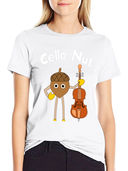 Cello Nut Graphic Tee - Musician Humor