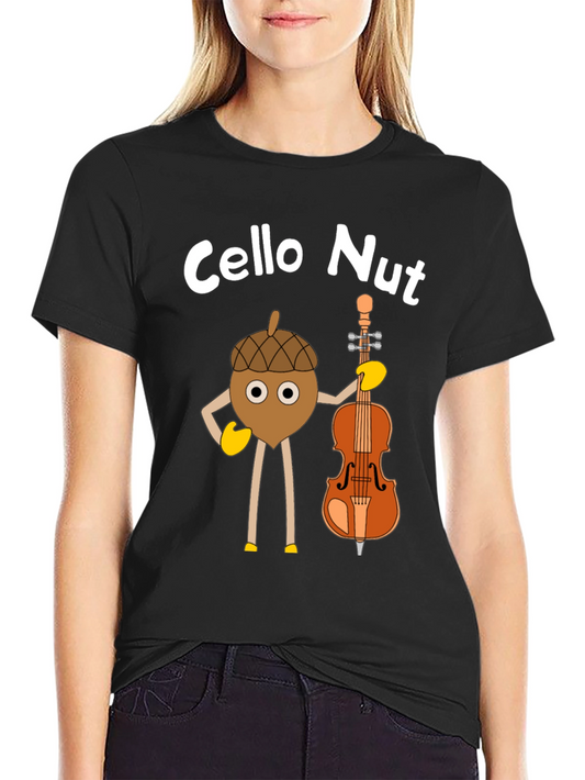 Cello Nut Graphic Tee - Musician Humor