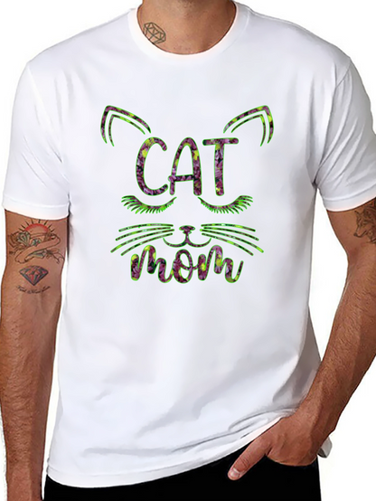 Cat Mom Floral T-Shirt