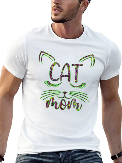 Cat Mom Floral T-Shirt