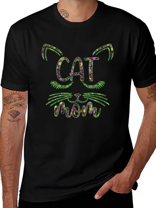 Cat Mom Floral T-Shirt